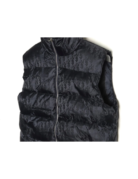 Dior full print dark pattern old flower down vest,Dior Jacket,Jacket,APPAREL