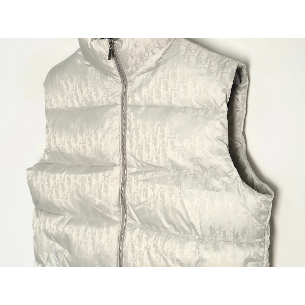 Dior full print dark pattern old flower down vest,Dior Jacket,Jacket,APPAREL