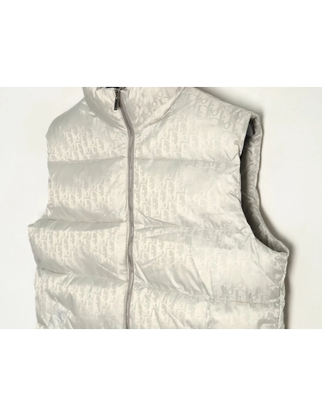 Dior full print dark pattern old flower down vest,Dior Jacket,Jacket,APPAREL