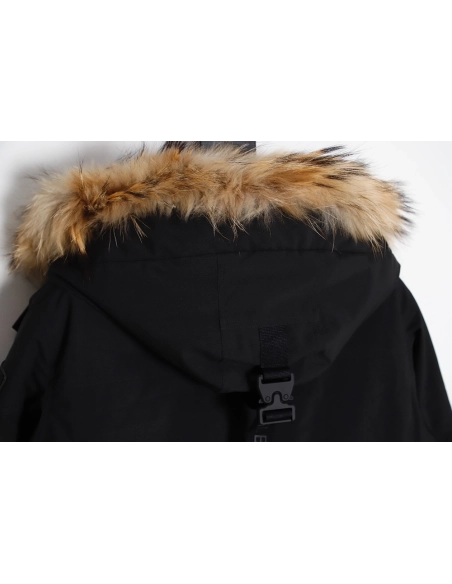 MLB embroidered logo fur collar hooded down jacket,MLB Jacket,Jacket,APPAREL