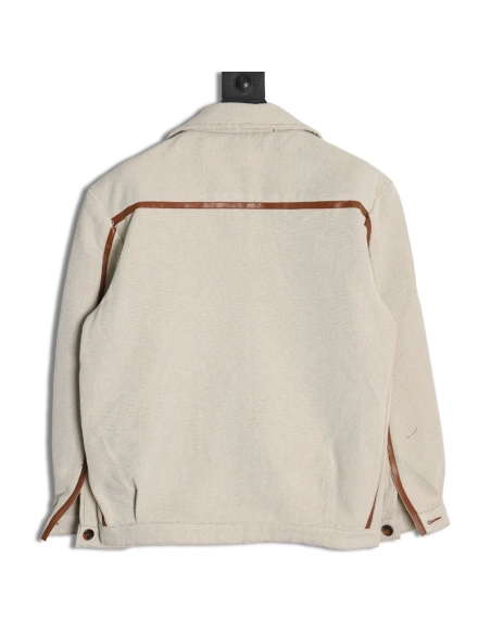 Miu Miu canvas panelled double zip jacket,buy cheap,low price and discount Miu Miu