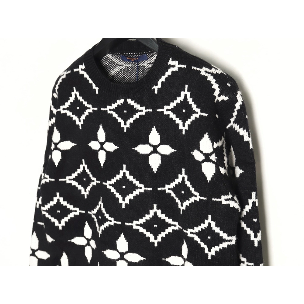 Louis vuitton presbyopia allover print doublethread jacquard sweater,buy cheap,low price and discount Louis Vuitton