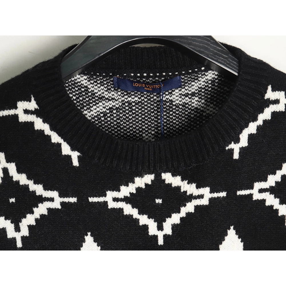 Louis vuitton presbyopia allover print doublethread jacquard sweater,buy cheap,low price and discount Louis Vuitton