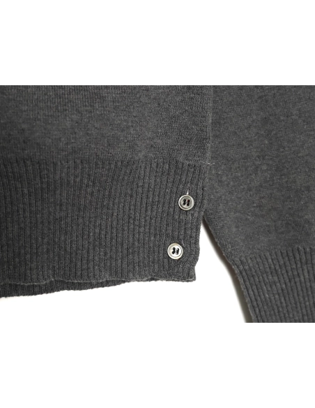 Thom Browne Classic FourBar FiveButton Crewneck Sweater,buy cheap,low price and discount Thom Browne