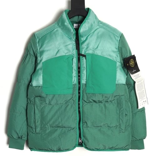 Stone Island metal nylon lightweight splicing down jacket,Stone Island
