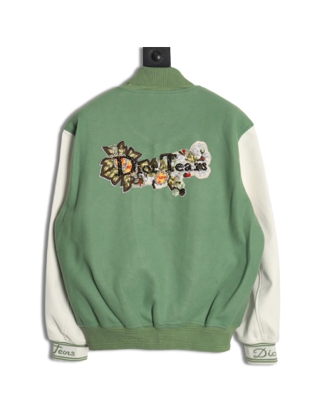 Dior beaded floral wool baseball jacket,Dior