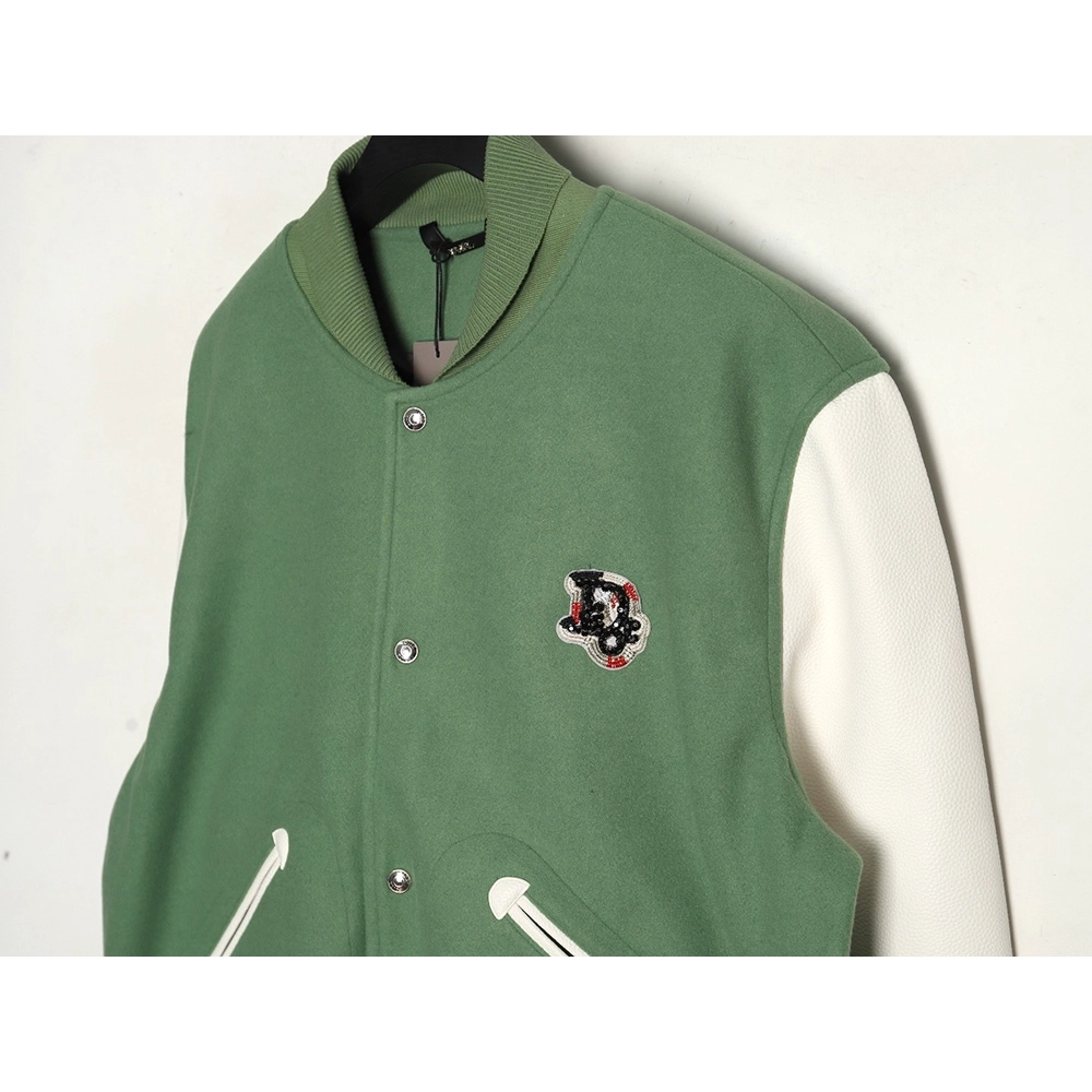 Dior beaded floral wool baseball jacket,Dior