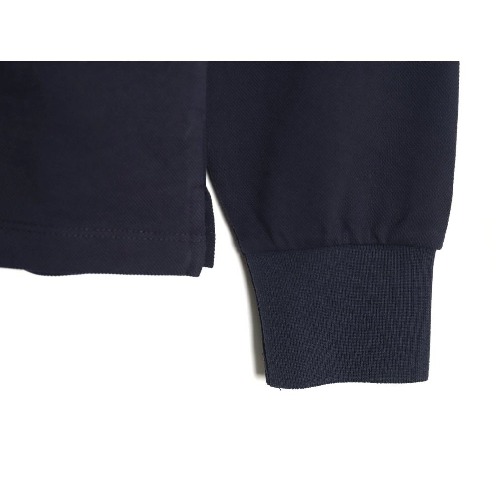 Miu Miu Lettering Embroidered Lapel Long Sleeve T-Shirt,Miu Miu