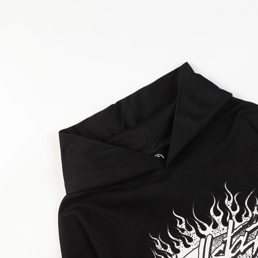 Hell Star Lettering Pattern Hoodie,Hell Star