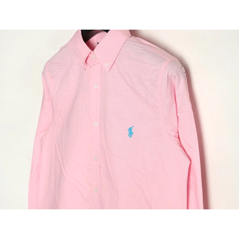 Ralph Lauren classic solid color small label war horse embroidered shirt TSK1,Ralph Lauren