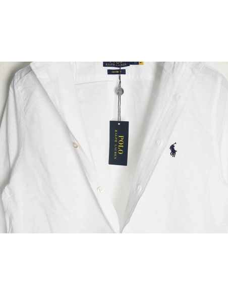 Ralph Lauren classic solid color small label war horse embroidered shirt,Ralph Lauren