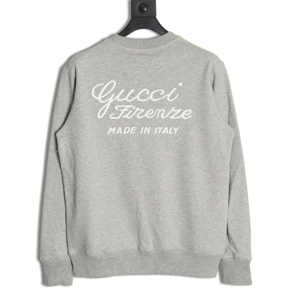 Gucci slogan embroidered crew neck sweatshirt,Gucci