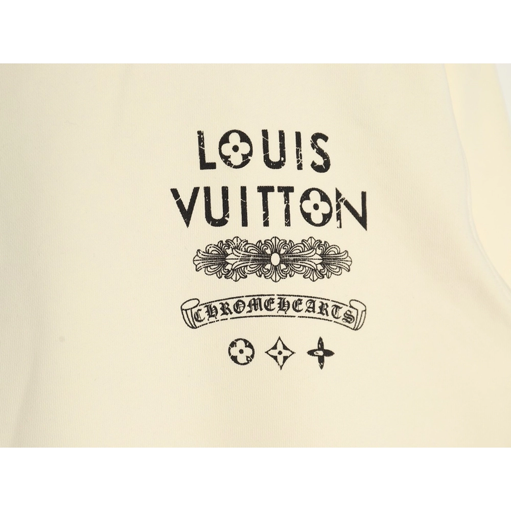 Louis Vuitton &amp; Chrome Hearts joint Sanskrit letter print crew neck sweatshirt,Louis Vuitton