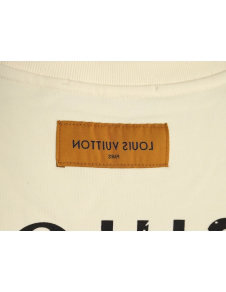 Louis Vuitton &amp; Chrome Hearts joint Sanskrit letter print crew neck sweatshirt,Louis Vuitton