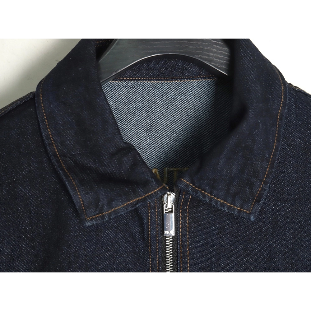 Dior 1947 embroidered lettering double pocket denim jacket,Dior