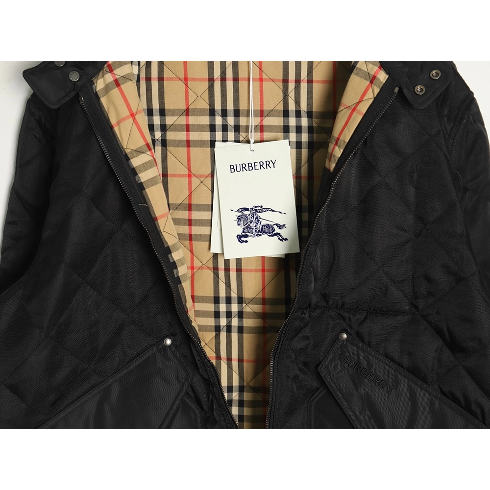 Burberry diamond quilted stand collar padded jacket,Burberry