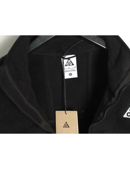 Nike &amp; Acg embroidered logo polar fleece stand collar zip-up jacket TSK1,Nike