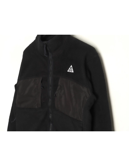 Nike &amp; Acg embroidered logo polar fleece stand collar zip-up jacket TSK1,Nike