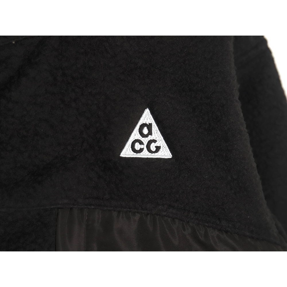 Nike &amp; Acg embroidered logo polar fleece stand collar zip-up jacket TSK1,Nike