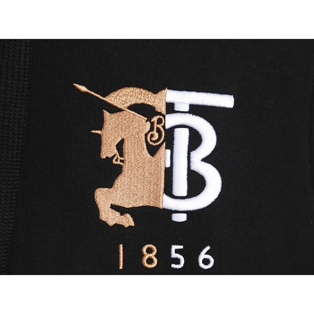 Burberry embroidered war horse logo zipper sweatshirt,Burberry