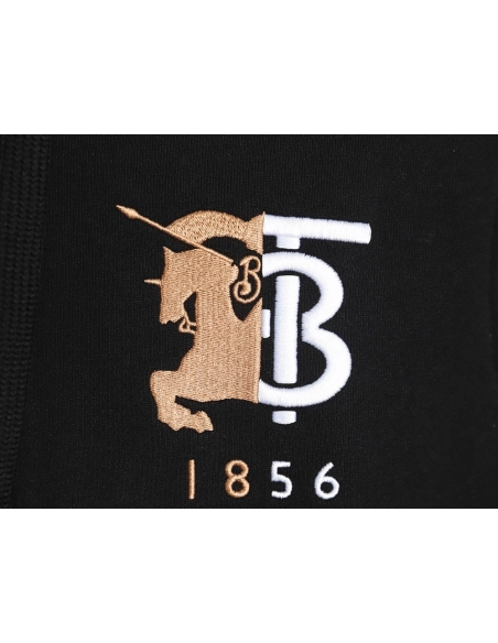Burberry embroidered war horse logo zipper sweatshirt,Burberry