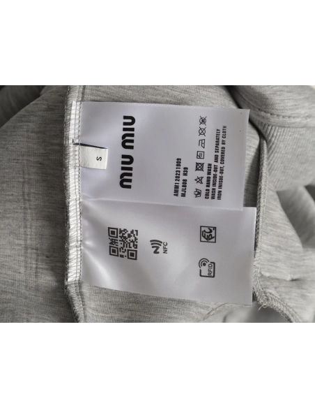 Miu Miu Lettering Embroidery Zipper Sweatshirt,Miu Miu