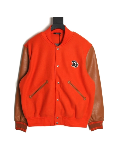 Dior beaded floral wool baseball jacket TSK1,Dior