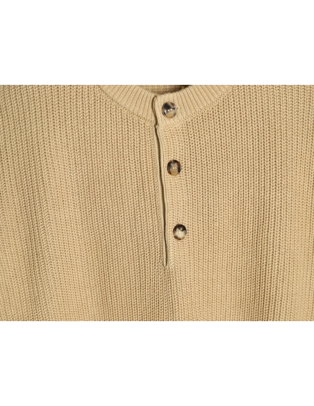 Loro Piana Henley-knit cotton crewneck sweater,Loro Piana