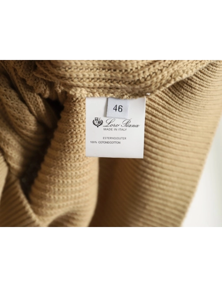 Loro Piana Henley-knit cotton crewneck sweater,Loro Piana