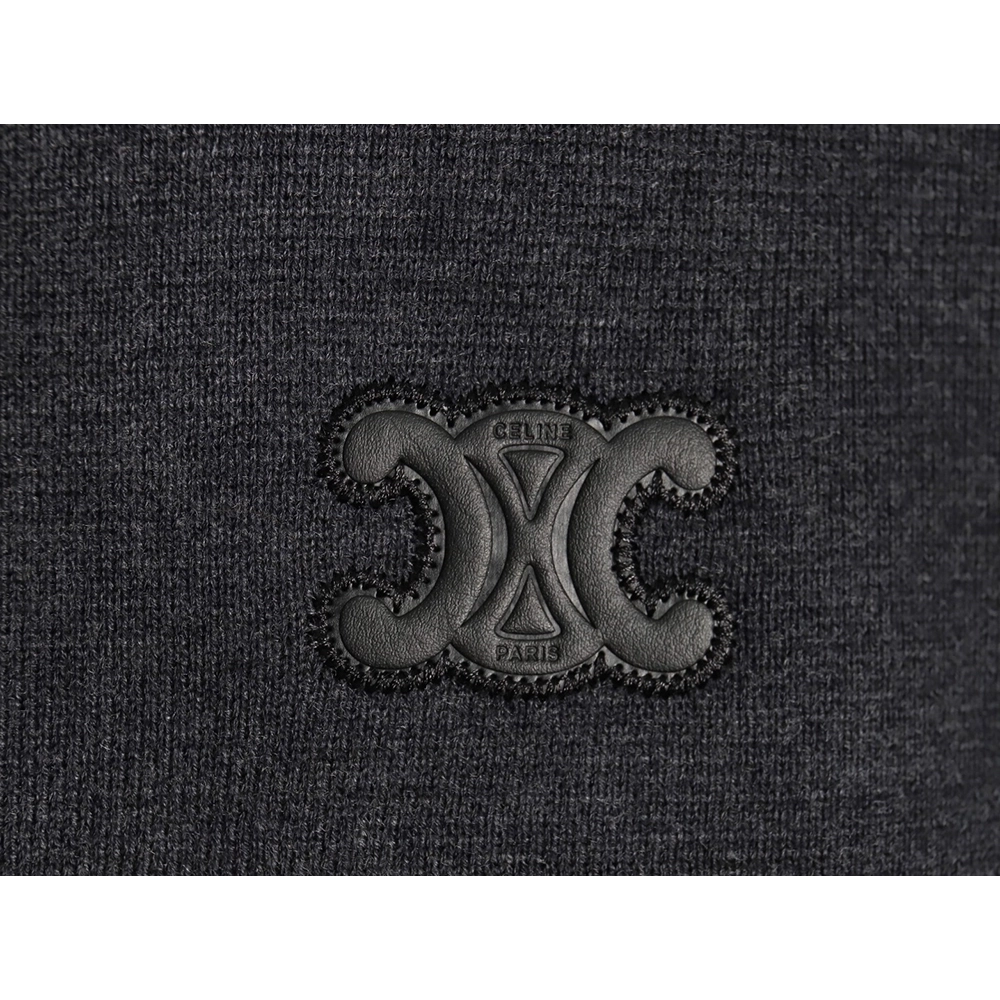 Celine Arc de Triomphe embroidered crew neck sweater,Celine