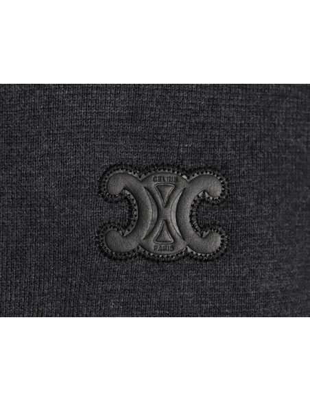 Celine Arc de Triomphe embroidered crew neck sweater,Celine