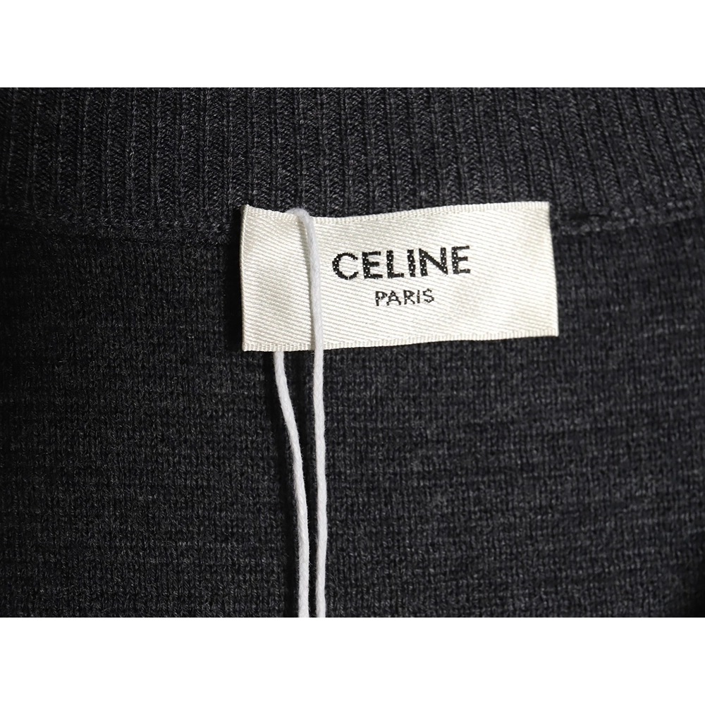 Celine Arc de Triomphe embroidered crew neck sweater,Celine