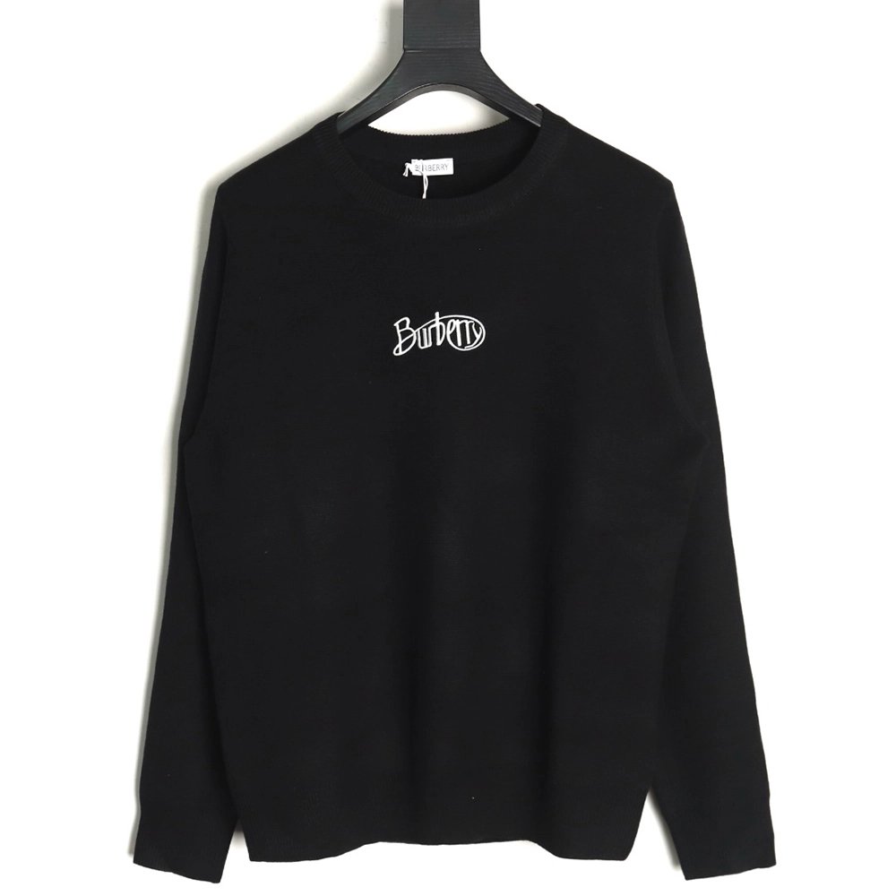 Burberry 3D cursive embroidered crew neck sweater,Burberry