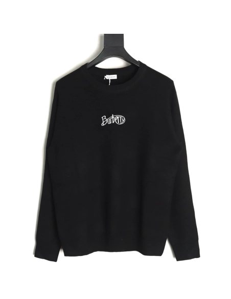 Burberry 3D cursive embroidered crew neck sweater,Burberry