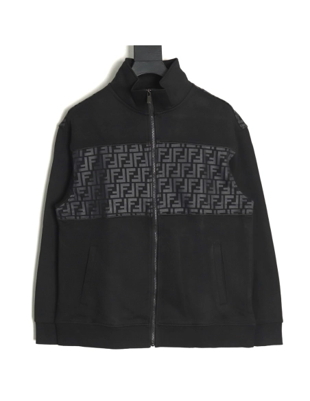 Fendi FF presbyopic patchwork zipper jacket,Fendi
