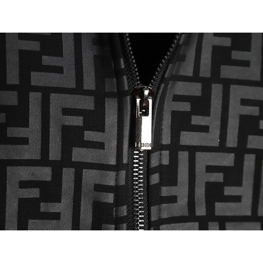 Fendi FF presbyopic patchwork zipper jacket,Fendi
