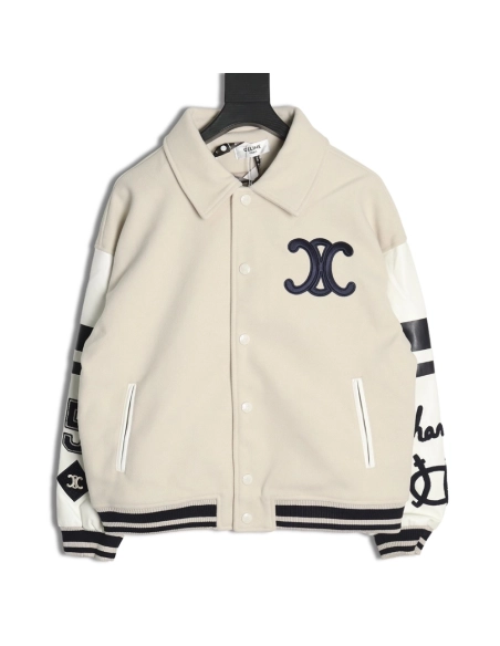 Celine Embroidered Baseball Jacket,Celine
