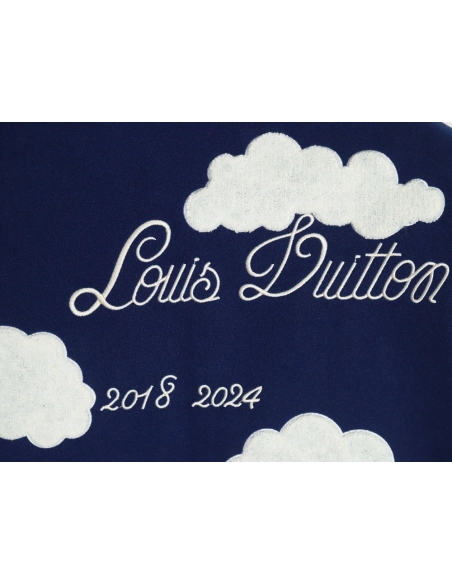 Louis Vuitton cartoon embroidery patchwork baseball jacket,Louis Vuitton