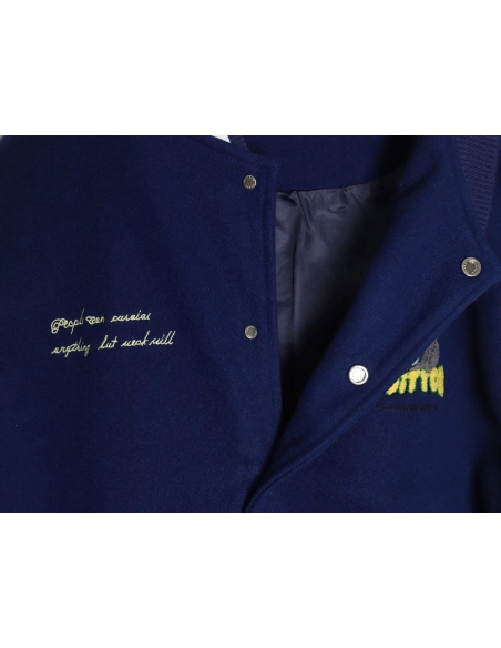 Louis Vuitton cartoon embroidery patchwork baseball jacket,Louis Vuitton
