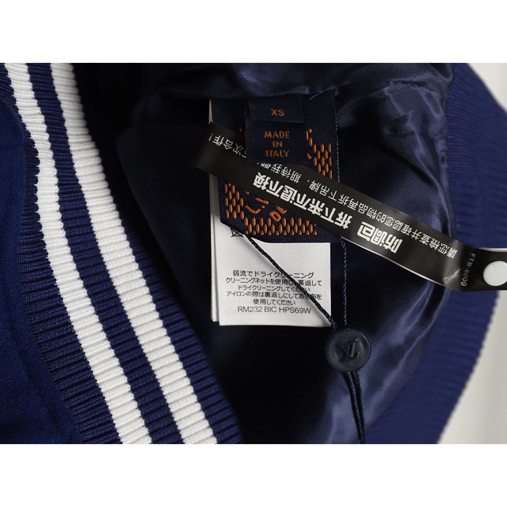 Louis Vuitton cartoon embroidery patchwork baseball jacket,Louis Vuitton