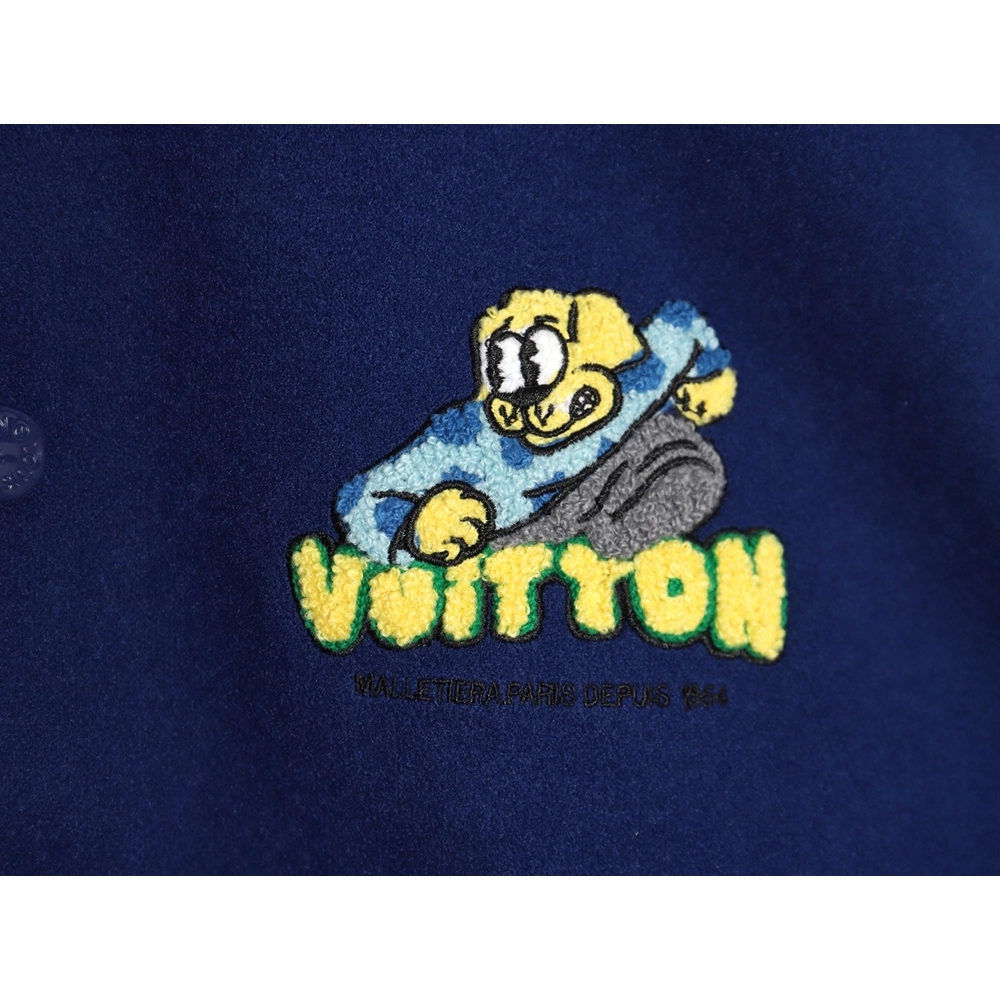 Louis Vuitton cartoon embroidery patchwork baseball jacket,Louis Vuitton