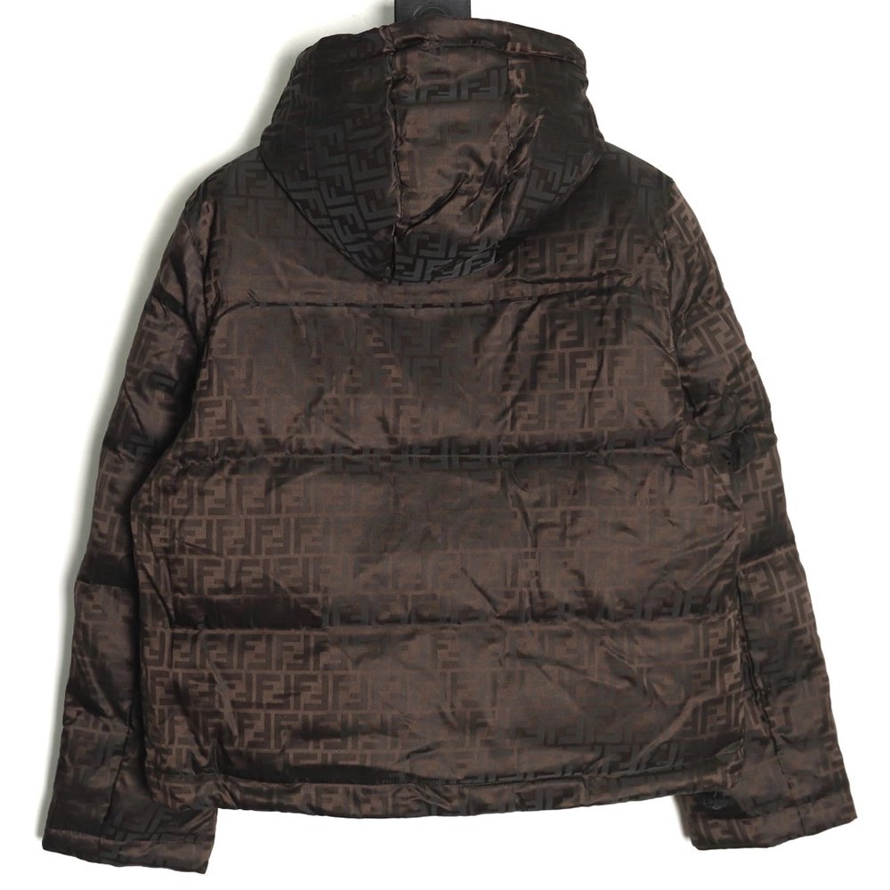 Fendi all over print jacquard nylon down jacket,Fendi
