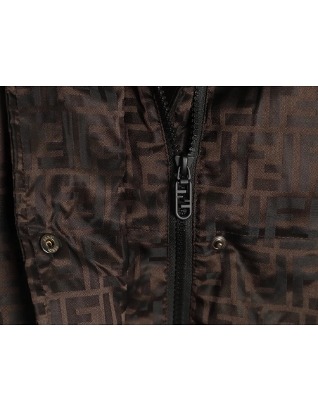 Fendi all over print jacquard nylon down jacket,Fendi