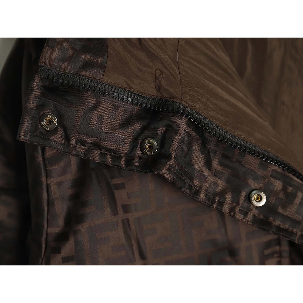 Fendi all over print jacquard nylon down jacket,Fendi