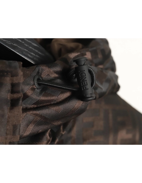 Fendi all over print jacquard nylon down jacket,Fendi