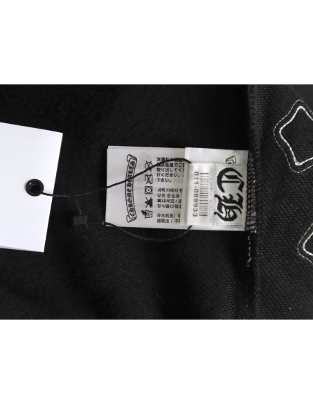 Chrome Hearts leather cross embroidered crewneck sweatshirt TSK1,Chrome Hearts