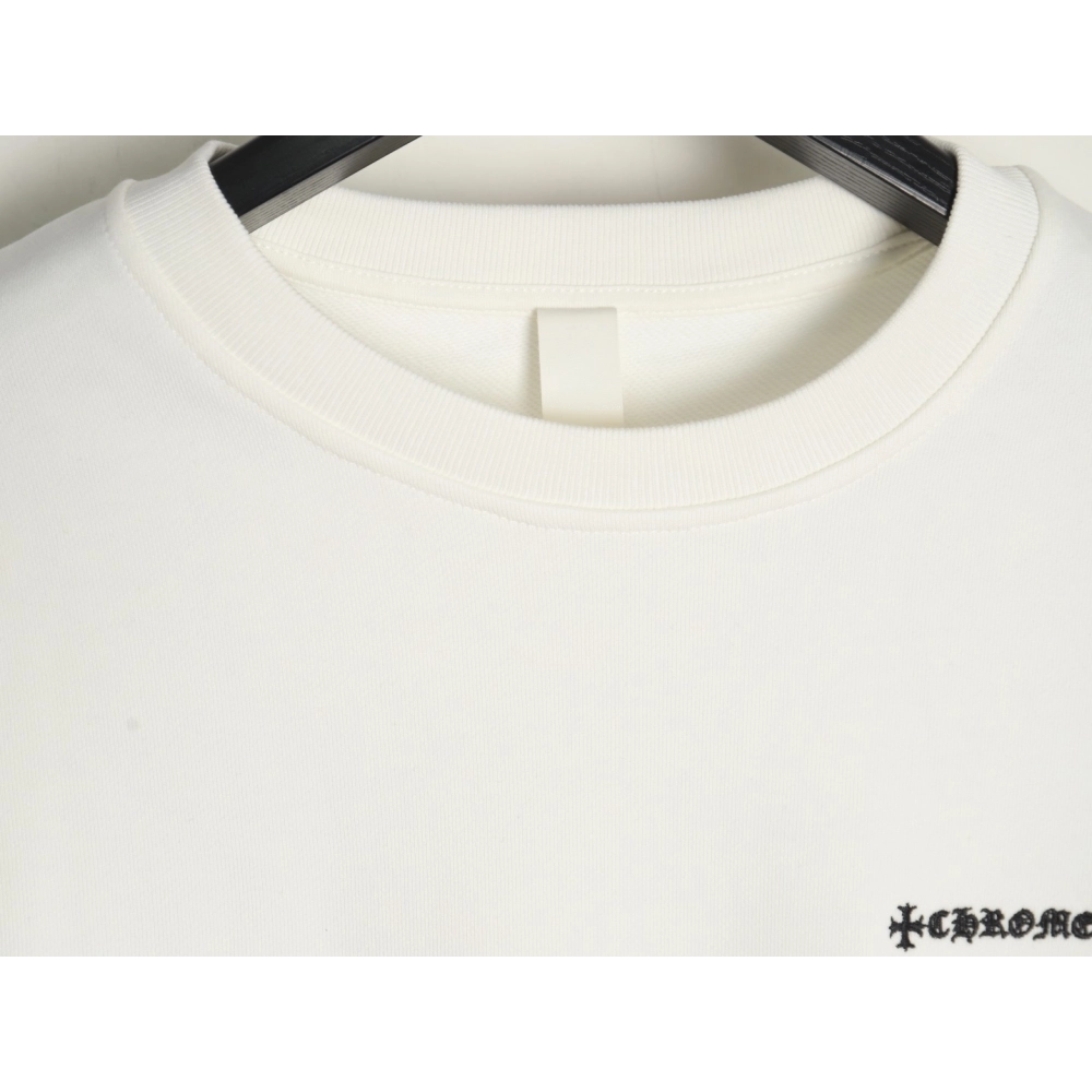 Chrome Hearts leather cross embroidered crewneck sweatshirt,Chrome Hearts