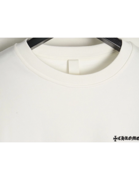 Chrome Hearts leather cross embroidered crewneck sweatshirt,Chrome Hearts