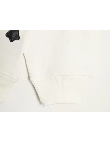 Chrome Hearts leather cross embroidered crewneck sweatshirt,Chrome Hearts