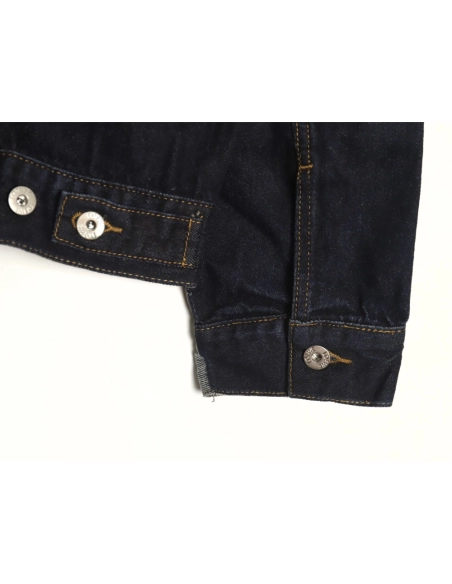 Loewe color block single breasted embossed denim jacket,Loewe